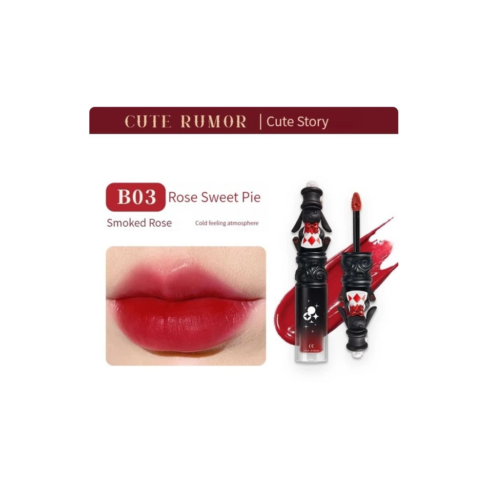 Cute Rumor Black Bunny Wonderland Tea Party Matte Lip Gloss